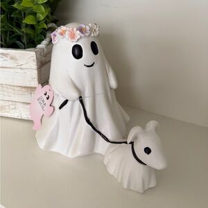Goblin And Ghoul Ghost Walking Dog Halloween Figurine Spooky NWT Original